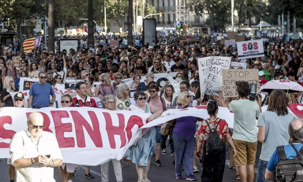 Store demonstrationer i den Spanske Stat mod&nbsp;masseturisme