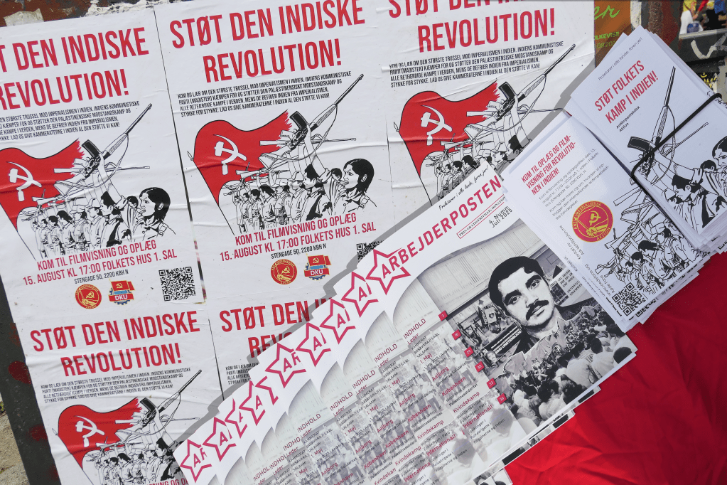 København: Aktioner til støtte for Folkekrigen i&nbsp;Indien