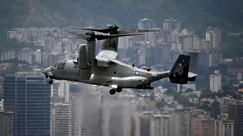 Yankee-imperialismens militærøvelse i Caracas, Venezuela