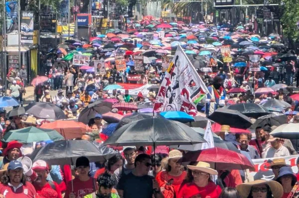 Lærerne marchere i Mexico By.