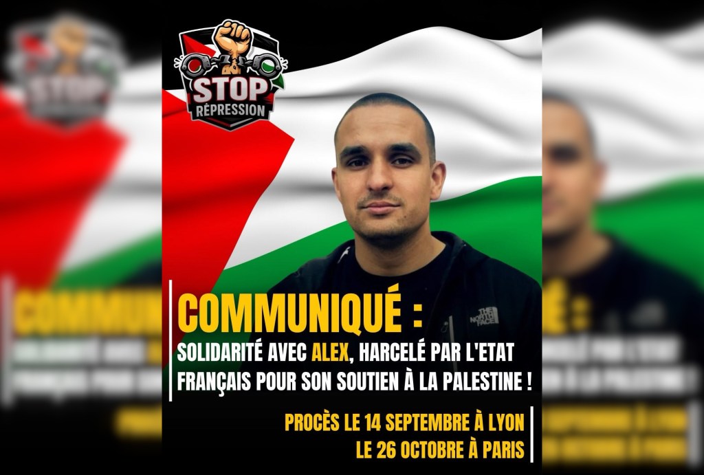 Frankrig: Erklæring og solidaritetsaktioner i forbindelse med den kommende retssag mod Alex